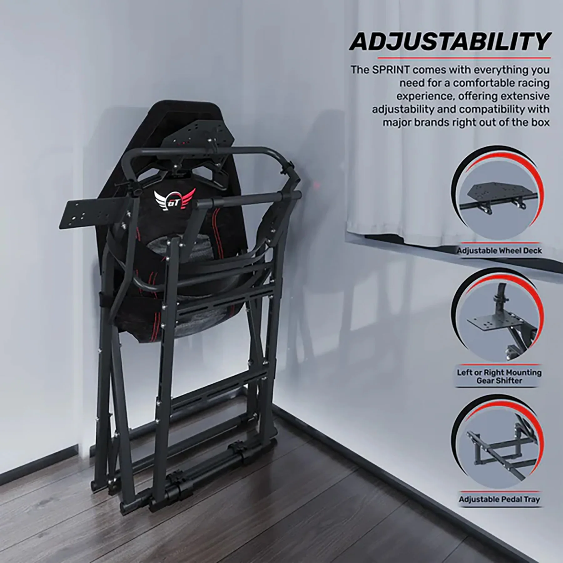 MOZA R3 PC SPRINT Folding Cockpit Bundle - Image 3